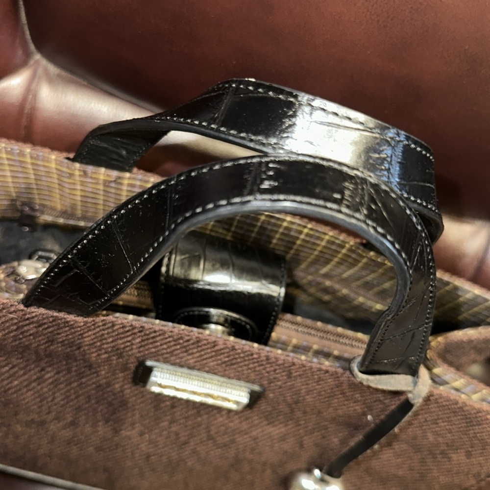 Brighton Wool & Croc Leather Bag - Picture 10 of 16